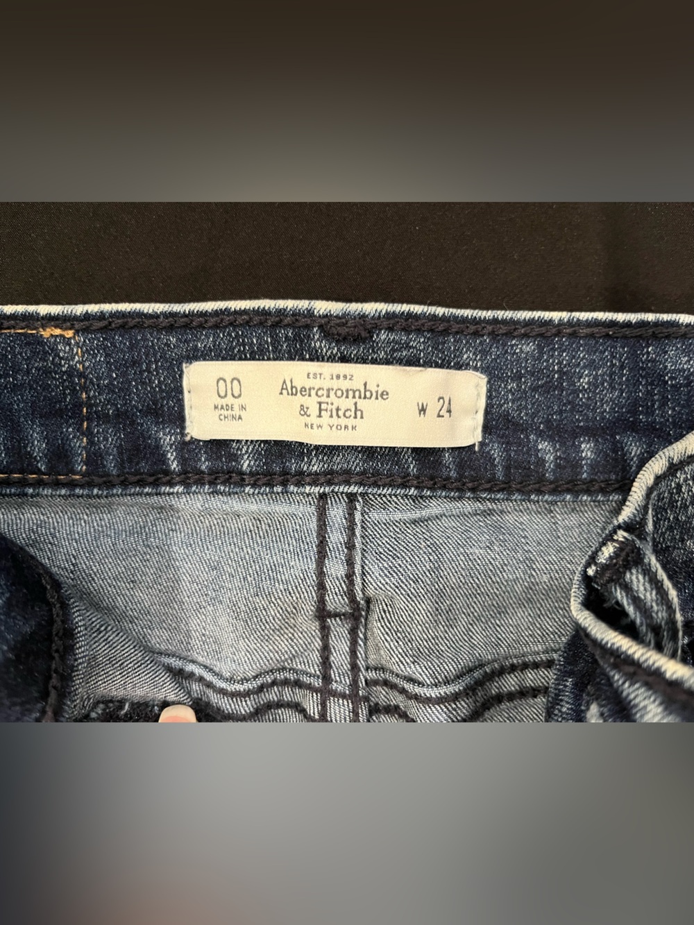 Abercrombie & Fitch Indigo Blue High-Rise Jean Shorts
